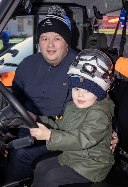 Jamie and Callum Walsh, at the Winterval Blue Light Parade. Photo: Joe Evans Jamie and Callum Walsh, at the Winterval Blue Light Parade. Photo: Joe Evans