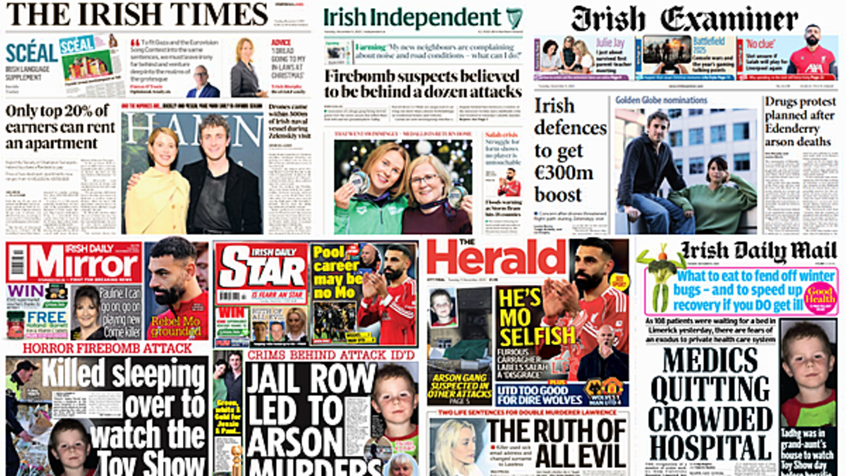 What the papers say: Tuesday's front pages