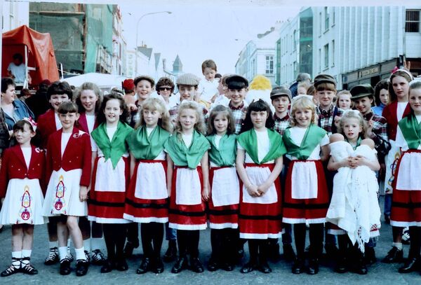 Members of the Mulcahy/Bible School of Dancing who performed during the 1990 People in Need.
