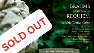 <p>Brahms Requiem was performed at St John's Church, Waterford.</p> <p>Brahms Requiem was performed at St John's Church, Waterford.</p>