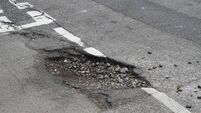 Potholes on footpaths in Dungarvan