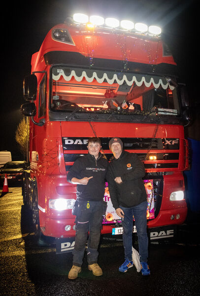 PJ Hennessy and John Grubb at the Winterval Truck & Tractor Parade. Photo: Joe Evans PJ Hennessy and John Grubb at the Winterval Truck & Tractor Parade. Photo: Joe Evans