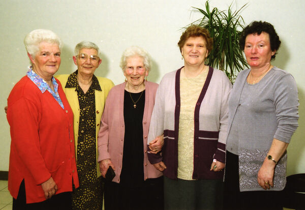  Annie Croke, Maura Moore, Mai O'Mahony, Breda Brennan and Joan Burke, pictured at the Lower Ballybeg Residents Association 25th Celebration at the Waterford Crystal Social Centre.