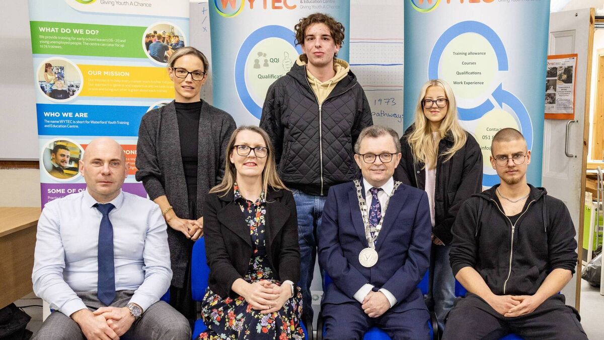 Presentation of certificates for Waterford youth training awardees