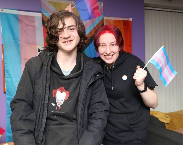 Fionn and Karl, at the Manor Street Youth &amp; Community Centre open night. Photo: Joe Evans
