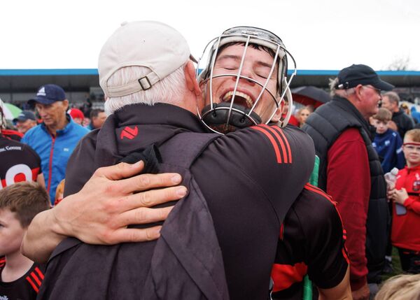 Ballygunner Chairman Dave Sheahan and Eoin Cuddihy celebrate winning the county final earlier in the year. Photos: INPHO