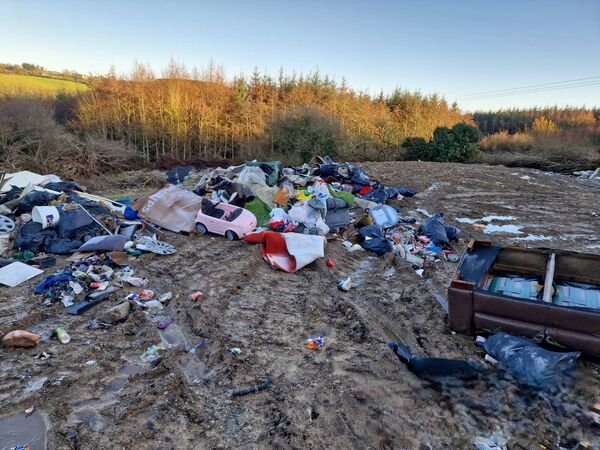 Illegal dumping in Ballylaneen.