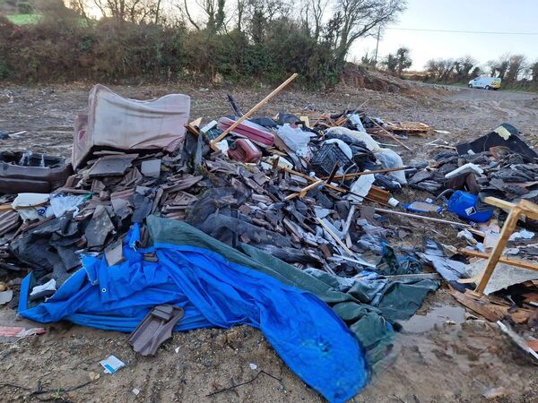 Illegal dumping in Ballylaneen. Illegal dumping in Ballylaneen.