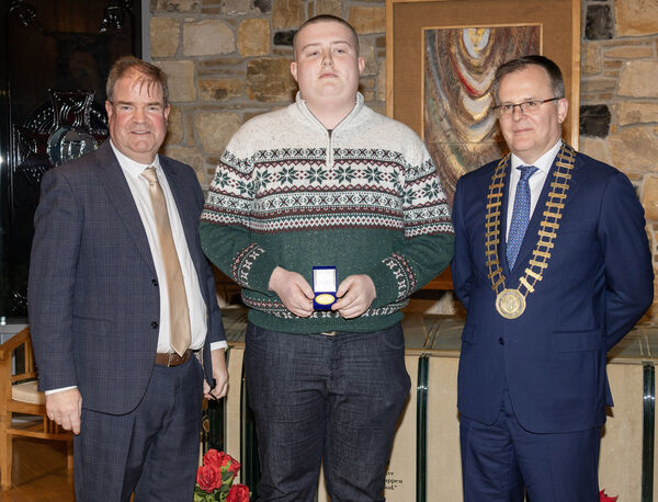 Pictured at the Mount Sion Secondary annual awards evening were Edward Kennedy, Principal, Jake Coleman, Sar Bhuachaill Award and Pat Burke, President PPU. Pictured at the Mount Sion Secondary annual awards evening were Edward Kennedy, Principal, Jake Coleman, Sar Bhuachaill Award and Pat Burke, President PPU.