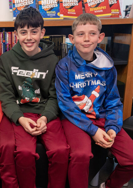  Members of the St. Declan's School Choir, Conor and Connor, who sang at the Intergenerational Coffee Morning.