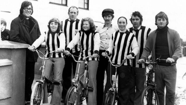 <p>Members of St. Saviour's Parish, who cycled to Dublin and back during Easter 1978 to raise funds for the community, included were, Fr. Mullins, Christina Power, Maria O'Sullivan, Bill Donegan, Tony Murphy, Robert Murphy, Tony Power and Bobby Kennedy.</p>