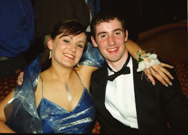  Clair O'Sullivan and Brian Nolan at the 2000 Ferrybank Debs Ball in Jurys Hotel.