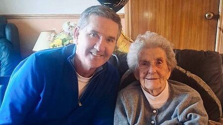 Daniel O'Donnell visits Donegal fan on her 100th birthday