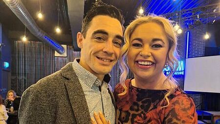 Couple who got engaged on stage return with early introduction of baby to the panto world