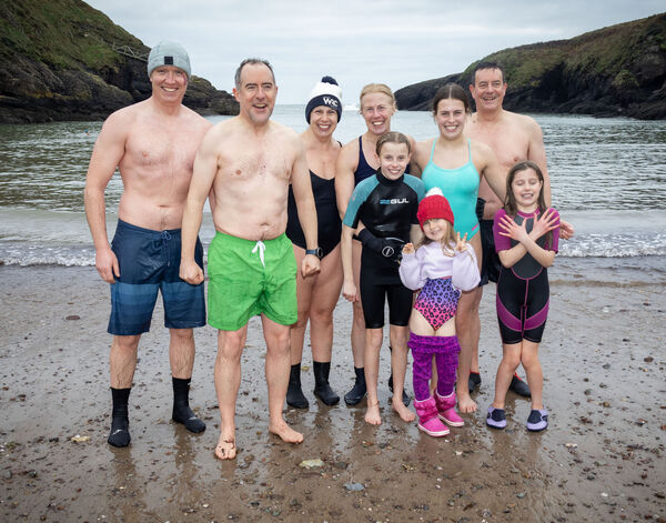  The Purcell's and friends at the Ballymacaw St. Stephen's Day Swim in aid of Re-A-Suir. Photo: Joe Evans