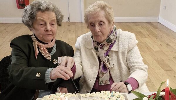 Pauline Kavanagh and Mary Anne Power, celebrated their 90th birthdays together. Pic: Eileen Rabbett