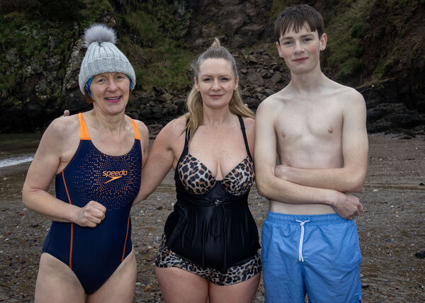 Mairi, Leann and Dylan, at the Ballymacaw St.Stephens' Day Swim in aid of Re-A-Suir. Photo: Joe Evans Mairi, Leann and Dylan, at the Ballymacaw St.Stephens' Day Swim in aid of Re-A-Suir. Photo: Joe Evans