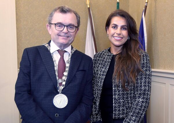 Mayor of Waterford City and County, Cllr. Seamus Ryan pictured with Niamh Rockett, Brand Ambassador Tom Murphy Car Sales Toyota. Mayor of Waterford City and County, Cllr. Seamus Ryan pictured with Niamh Rockett, Brand Ambassador Tom Murphy Car Sales Toyota.