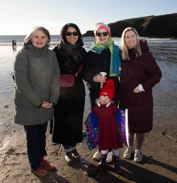 A happy group pictured at the swim. Photo: John Power A happy group pictured at the swim. Photo: John Power