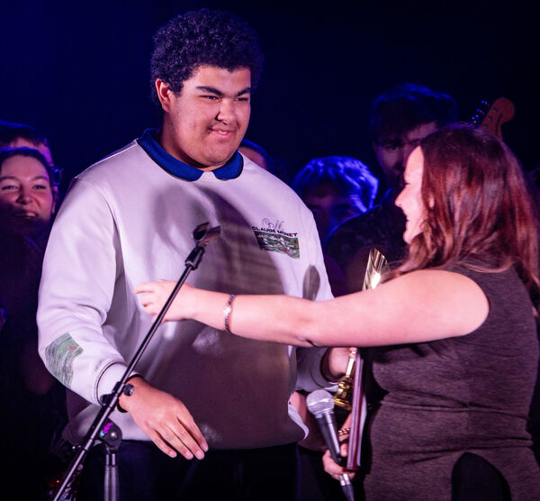  Jordan Arikhan, who performed Mans World, and took second place, at the St. Paul's Community College, Spotlight Talent Show. Photo: Joe Evans