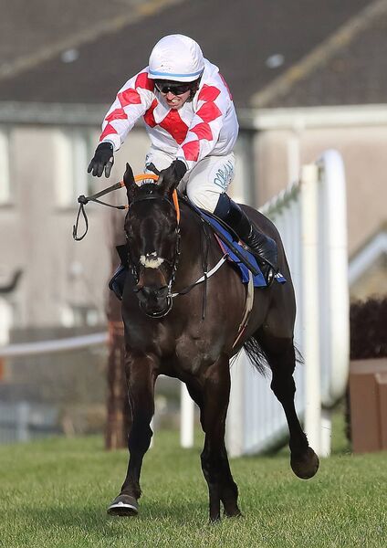 Captain Ryan Matt, ridden by Darragh O'Keeffe, wins the Jimmy Shanahan Memorial Handicap Hurdle for trainer Henry de Bromhead.