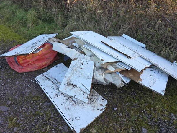 Construction material dumped in West Waterford. Construction material dumped in West Waterford.