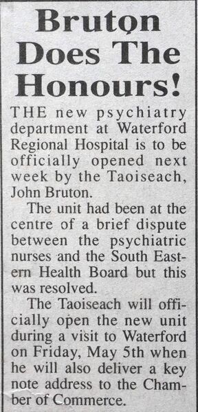 From the Archive sees Waterford News &amp; Star photographer, Joe Evans, go through the newspaper archives for old headlines and images from the past.