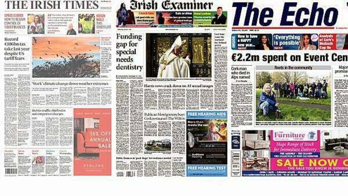 What the papers say: Wednesday's front pages
