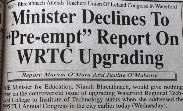 From The Archive sees Waterford News &amp; Star photographer, Joe Evans, go through the newspaper records to pick out photos from Waterford's past