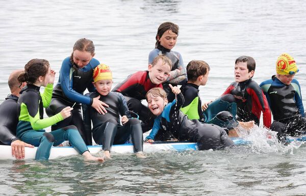 Having fun at Boatstrand for Water Safety Ireland, Summer Camp. Photo: Joe Evvans