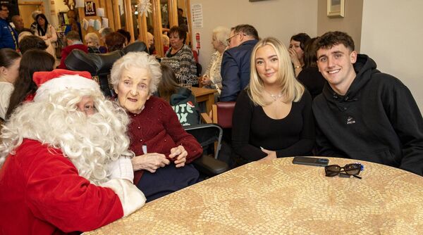 Santa paid a visit to Killure Bridge Nursing Home for their annual Christmas Party. Photo: Joe Evans