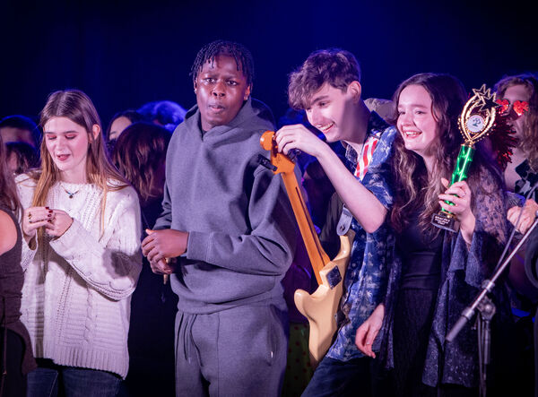  Rumours, who performed Rhiannon, were the winners at the St. Paul's Community College Spotlight Talent Show. Photo: Joe Evans