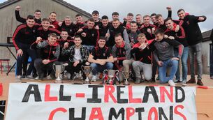 <p>Ballygunner team that brought the cup back to Ballygunner NS back in 2022. Will there be repeated scenes at the local school next week? Photo: Maurice Hennebry</p>