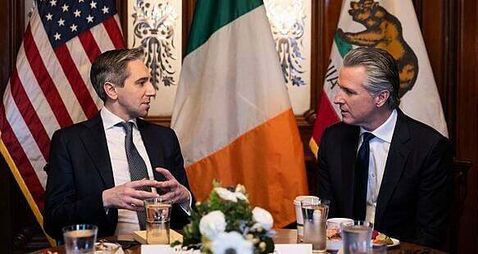 Tánaiste meets California Governor to discuss cultural and economic ties