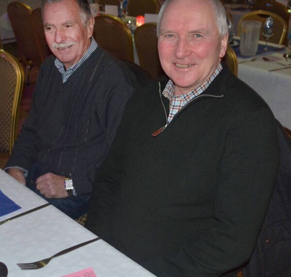 James Casey and Bernard Kiely, at the Kill Community Complimentary Christmas Meal Event, funded by the Community Centre Committee. 