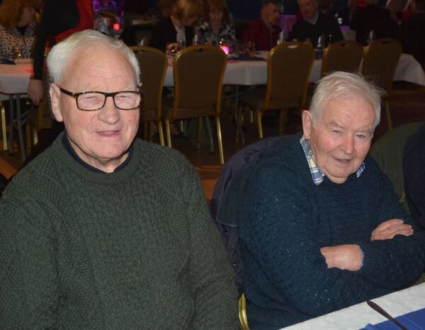 Tony Casey and Paddy Casey, at the Kill Community Complimentary Christmas Meal Event, funded by the Community Centre Committee.  