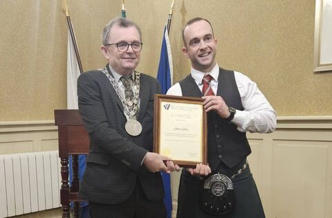 WATCH: Waterford mayor hosts reception in honor of All-Ireland pipe champion's phenomenal year