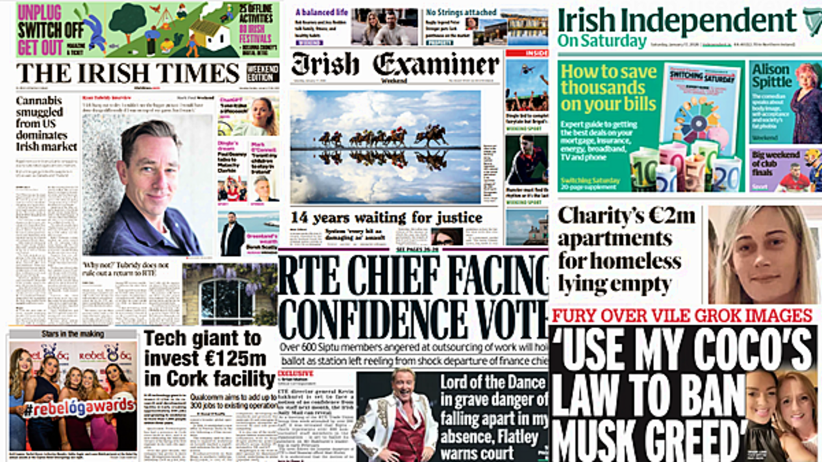 What the papers say: Saturday's front pages