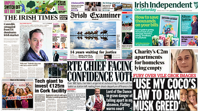 What the papers say: Saturday's front pages