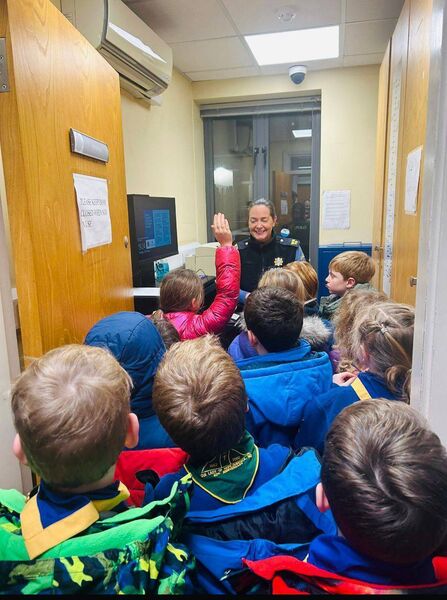The 19th/29th St Mary’s Ballygunner Beavers visited Waterford Garda Station. Pic: An Garda Síochána Waterford FB