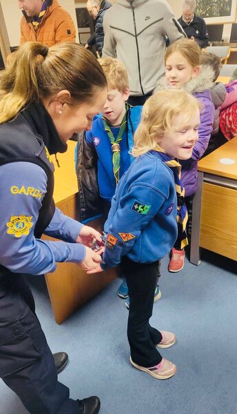 The 19th/29th St Mary’s Ballygunner Beavers visited Waterford Garda Station. Pic: An Garda Síochána Waterford FB