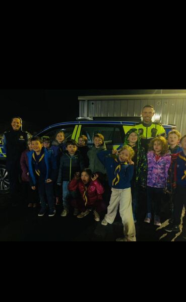 The 19th/29th St Mary’s Ballygunner Beavers visited Waterford Garda Station. Pic: An Garda Síochána Waterford FB