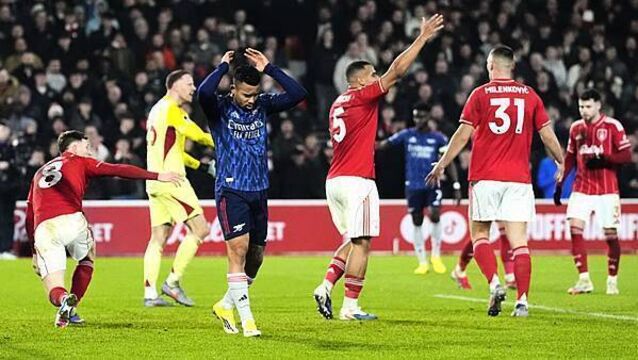 Arsenal miss chance to pull further clear at top as stubborn Forest claim point