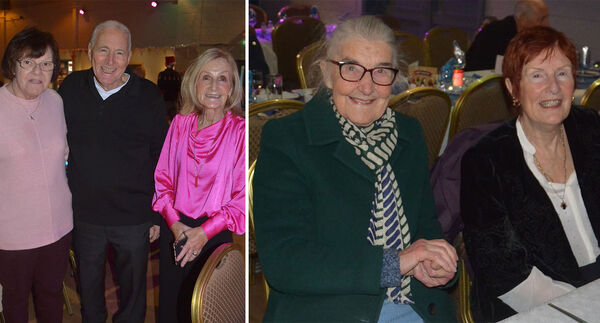  Mary Crowley, John and Nora Dwan, (left) and Ann Hayes and Grainne Touhey (right) at the Kill Community Complimentary Christmas Meal event.