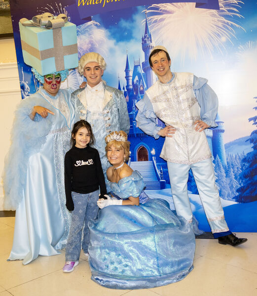  Zuleyha Yanik with cast members from Waterford Panto Society's Cinderella.