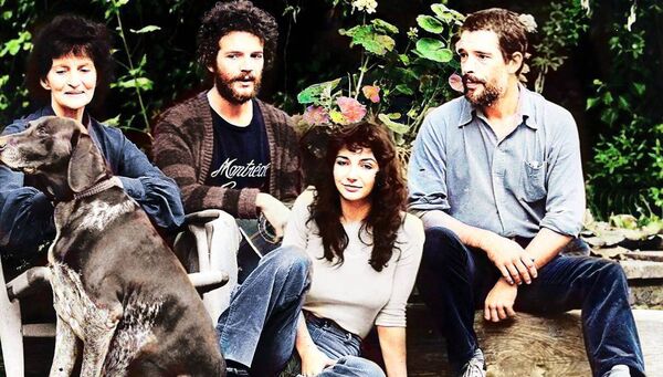 1978, Kate Bush with her Waterford Mammy Legendary musician Kate Bush sits with her mother, Hannah Daly, brothers Paddy and John and family dog in 1978. Bush’s mother hailed from a farm near Dungarvan, Co. Waterford and was part of a deeply musical Irish family, influencing Kate's artistic roots. 