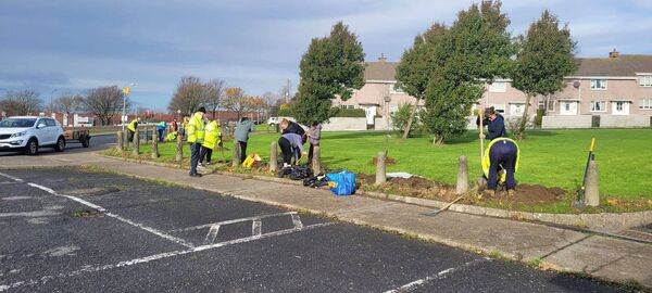 The community of Larchville/Lisduggan hard at work.