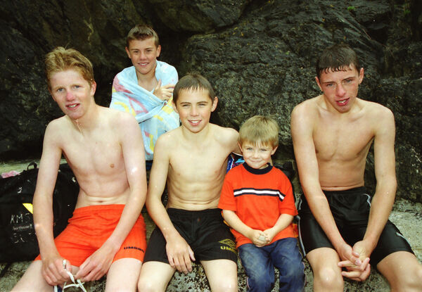  Kevin McSweeney, Jason O'Mahony, Paul and Jamie Smith and John Dunne, at the 2000 Newtown &amp; Guillamene Swimming Club, Millennium Gala.