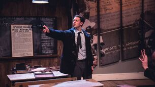 <p>Dylan Kennedy in Four Rivers' production of 'Amongst Men', by Eoghan Rua Finn. Photo by Colin Shanahan</p>