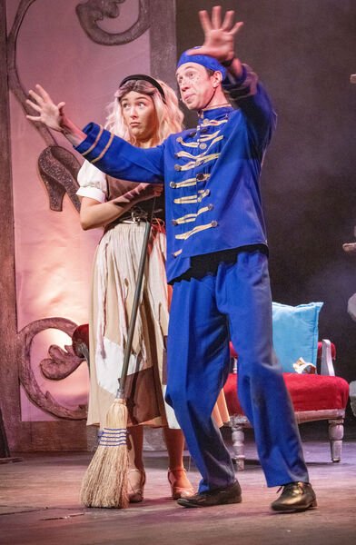  Aoife O'Connor (Cinderella) and Brian Tuohy (Buttons) in Waterford Panto Society's 40th anniversary production.